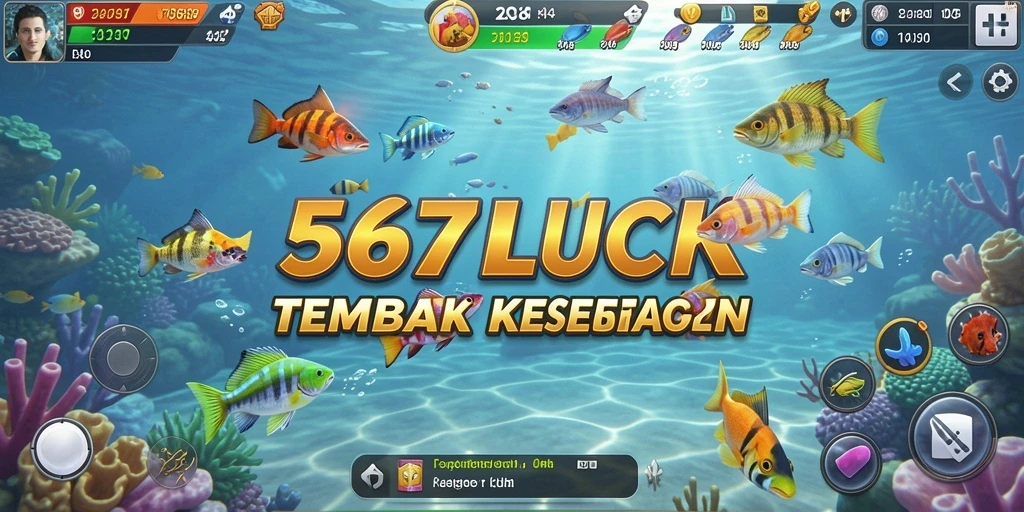 Gameplay seru dalam 567LUCK saat menembak ikan.
