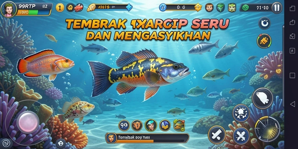 Tampilan gameplay Tembak Ikan yang seru di 99RTP.