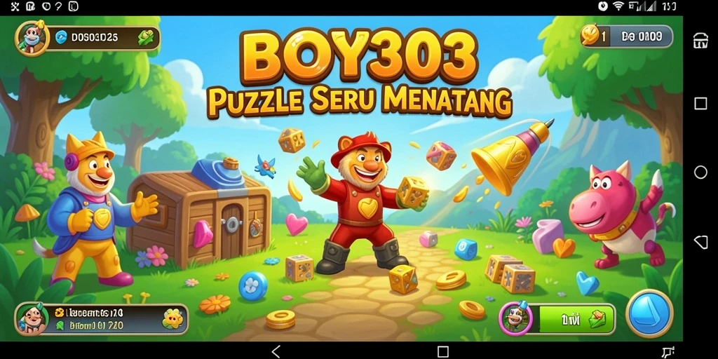 Tampilan gameplay BOY303 yang menampilkan serangkaian teka-teki menarik.