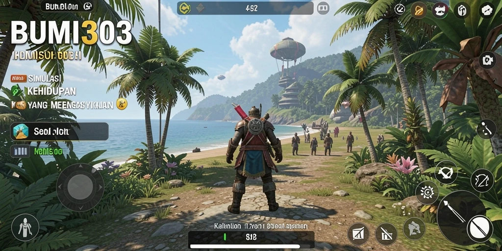 Tampilan gameplay BUMI303 dengan grafis yang menawan dan interaksi nyata.