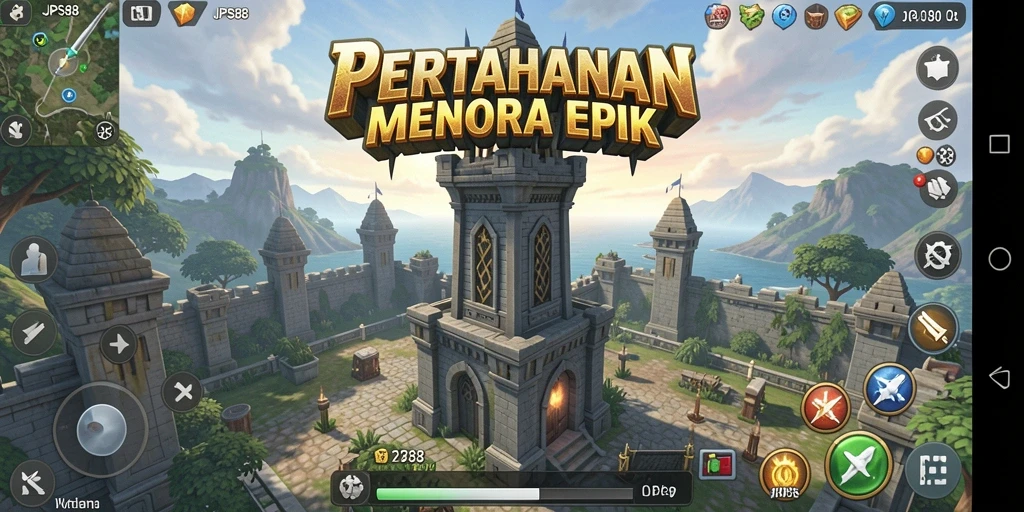 Screenshot JPS88 menampilkan aksi seru dalam gameplay Tower Defense.