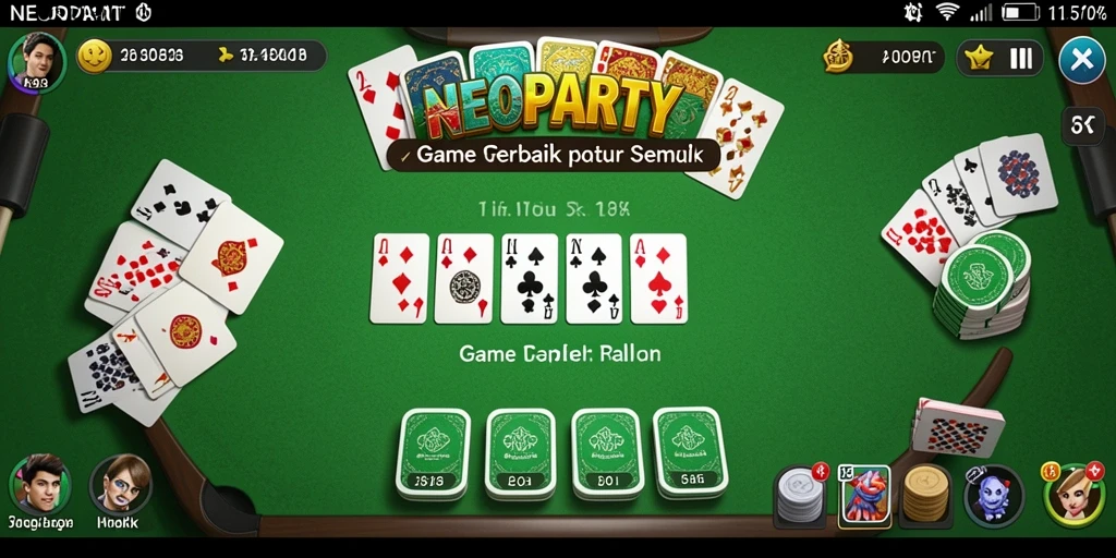Tampilan gameplay NEOPARTY yang menarik dan interaktif.