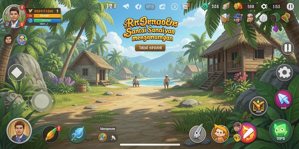 Tampilan gameplay RP8 yang cerah dan menarik.