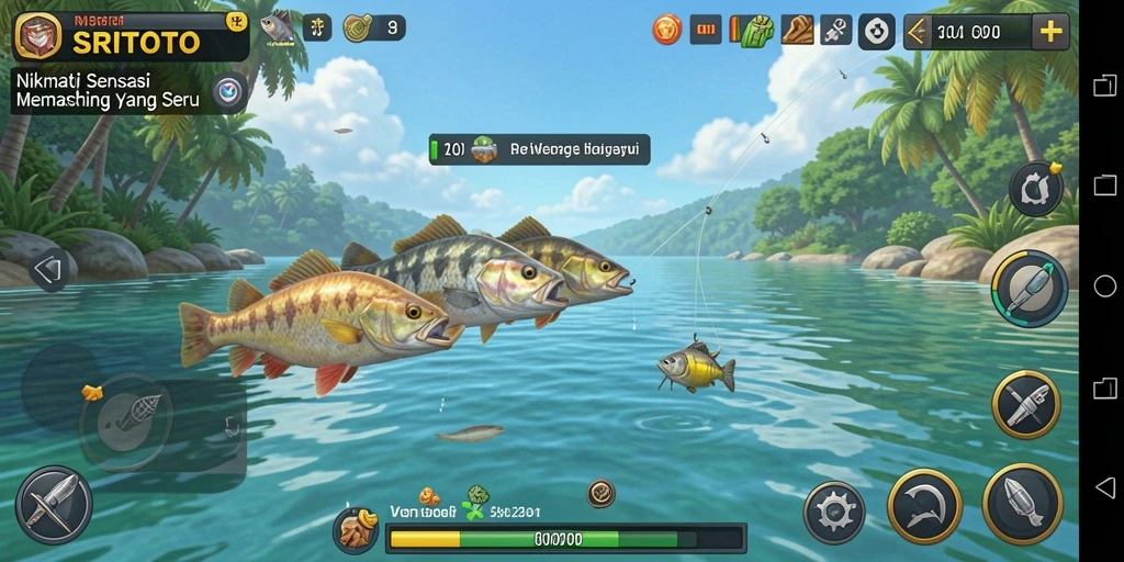 Tampilan permainan SRITOTO yang menggambarkan suasana memancing yang mendebarkan.