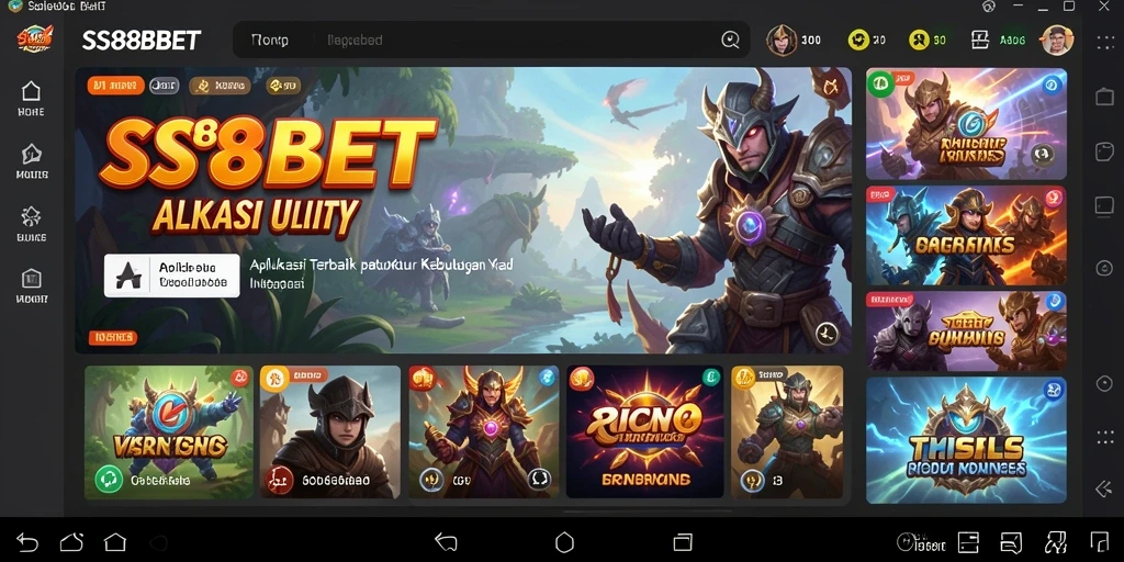 Tampilan antarmuka pengguna SS88BET yang intuitif dan modern.