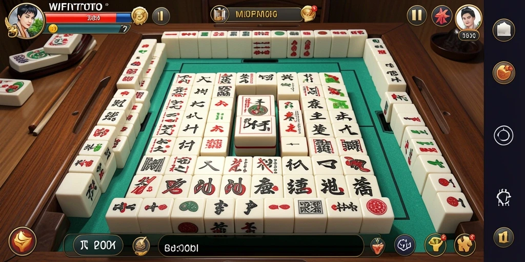 Tampilan gameplay WIFITOTO yang seru dengan desain Mahjong yang menarik.